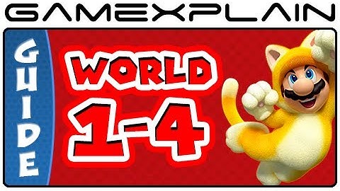 Super Mario 3D World - World 1-4 Green Stars & Stamp Guide & Walkthrough (Plessie