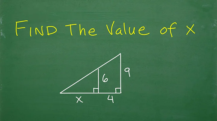 Find the value of x in the triangle.