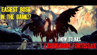 EASIEST Boss in Elden Ring!? Lichdragon Fortissax - How to Cheese Easily EASIEST Boss in Elden Ring!? Lichdragon Fortissax - How to Cheese Easily
