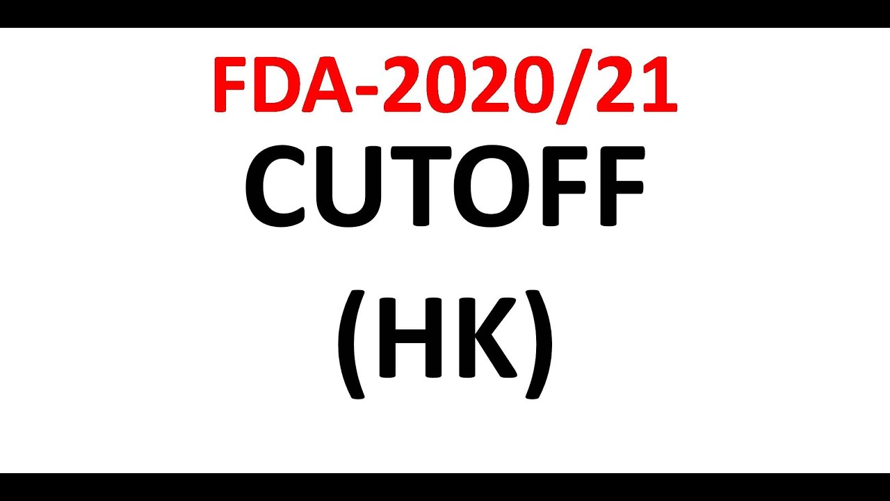 FDA 2020-21 KPSC CUTOFF