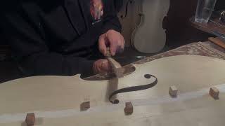 Fitting the bassbar, in real time  for the 7/8 Studio Cello #cello #cellolove  #violinmaking