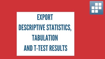 Export Descriptive Statistics, Tabulation and ttest Results From Stata