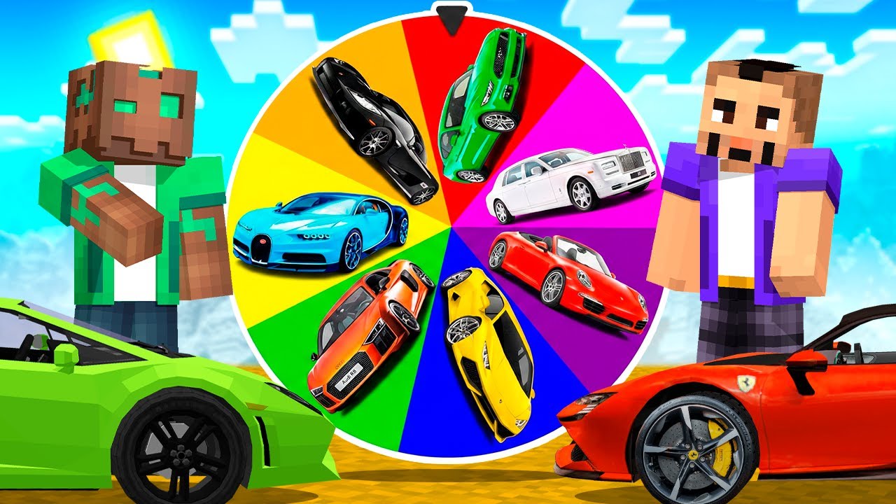 La RULETA de los COCHES en Minecraft!