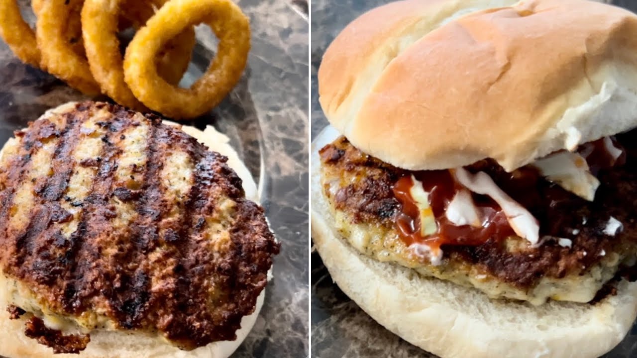 Chicken Ranch Burger Recipe | Chicken Burger | Ground Chicken Recipe | Ranch Burgers