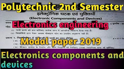 Up Polytechnic 2nd semester Electronics components and devices modal paper