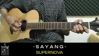 Chord Gitar Sayang Supernova Gampang