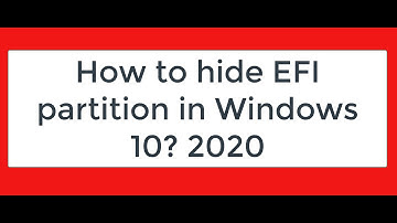 How to hide EFI partition in Windows 10