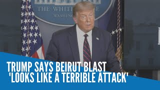 Trump says Beirut blast 'looks like a terrible attack'