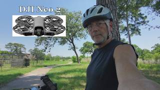 Testing the Cycling Follow feature on my new DJI Neo 2 drone