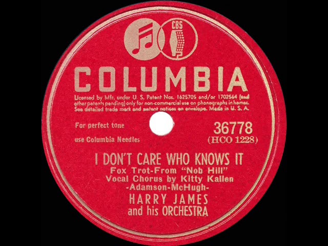 Harry James - I Don't Care Who Knows It