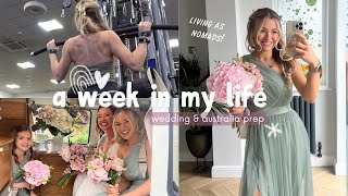 our 1st week as nomads & being a bridesmaid! | uk to australia weekly vlogs | nurse cerys