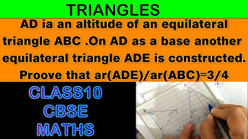 AD is an altitude of an equilateral triangle ABC. On AD as base , another equilateral triangle ADE