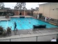 Mikey scores water polo