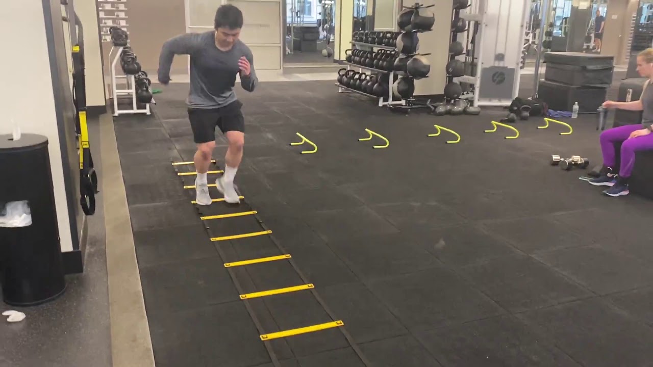 Lateral Hurdle Hop to Agility Ladder YouTube