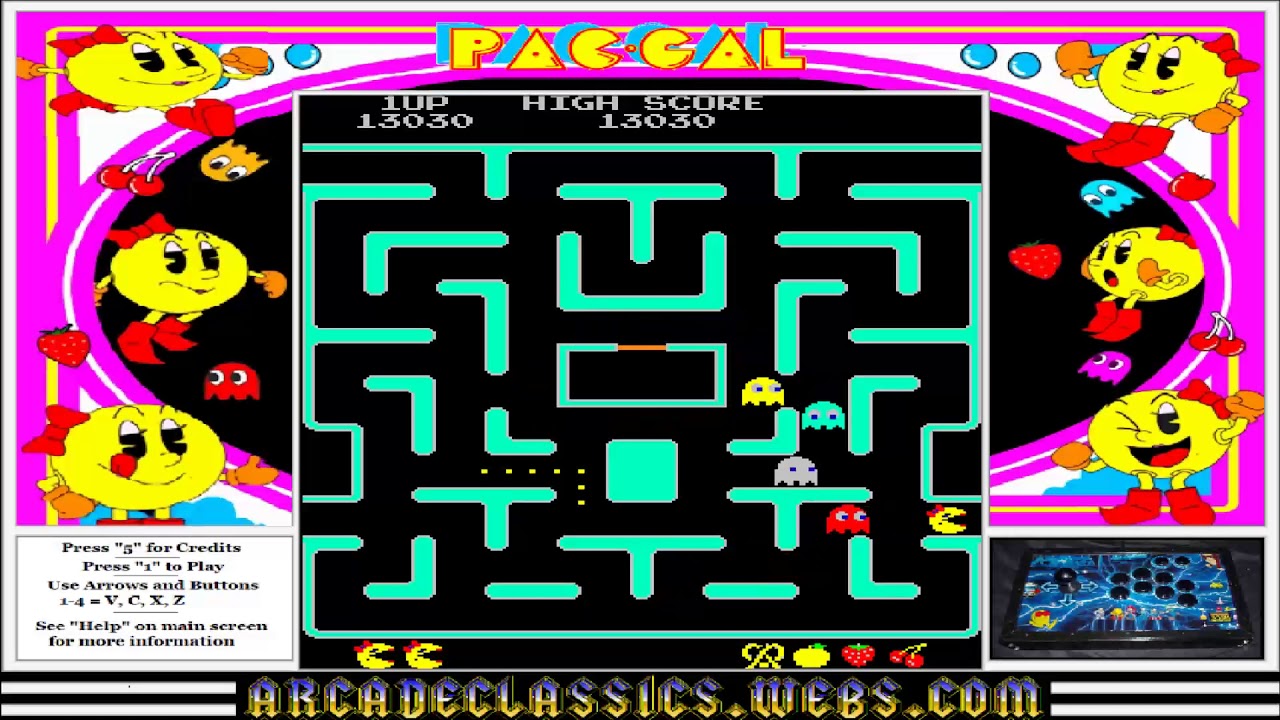 ARCADE MACHINES FRONTEND GAME TIME PAC & GAL WITH MS PACMAN ITS MS PAC ...