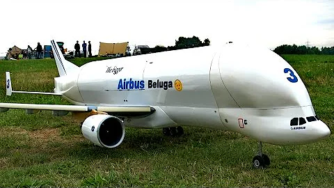 AIRBUS BELUGA A300-600ST GIANT RC SCALE AIRLINER MODEL PLANE FLIGHT & HARD LANDING / Birkholz 2015