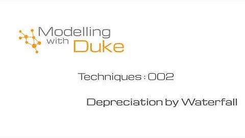 Depreciation by Waterfall - Excel Techniques [002]