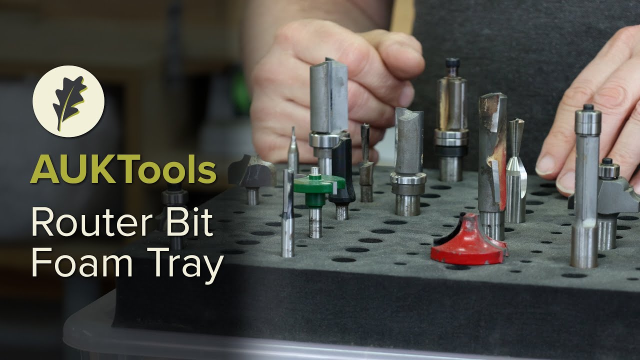 Shadow Foam Router Bit AUKTools Router Bit Foam Tray - YouTube