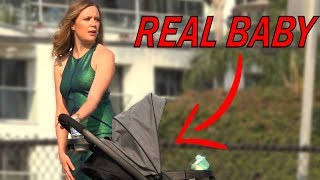ABANDONING BABY PRANK - Funny Public Pranks 2017