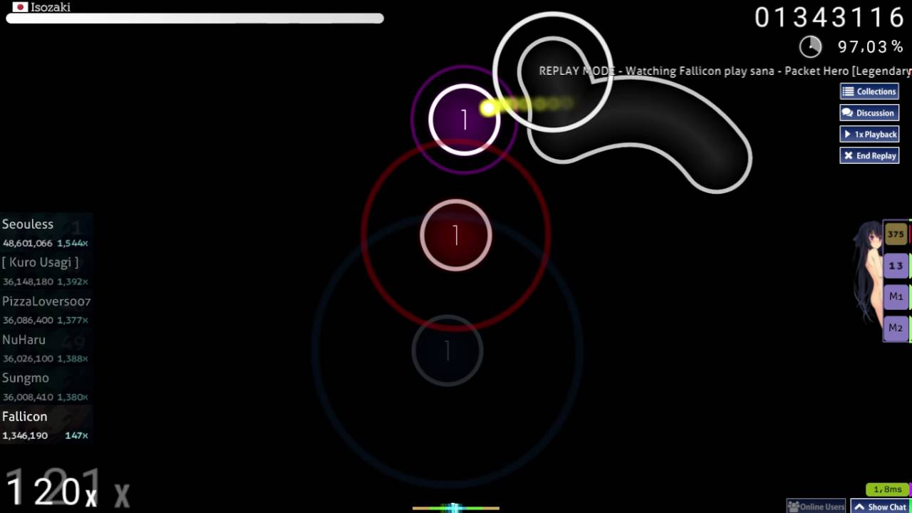 [Osu!] High bpm jumps on Sana - Packet Hero xd