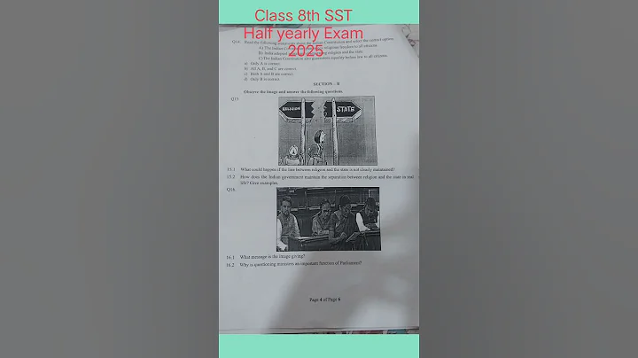 Class 8th | Social Science |  Half Yearly Exam 2025 #class8sst #ncert #exam #questionpaper #shorts