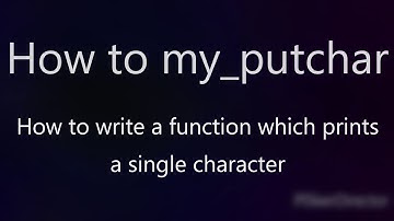 [C programming] How to putchar( )
