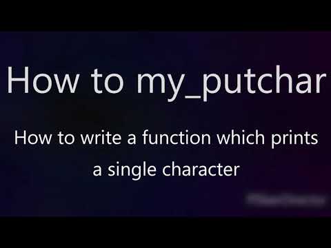 [C programming] How to putchar( )