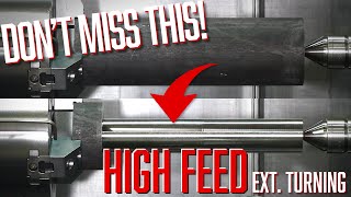 High-feed outer diameter machining with upper and lower tool posts!