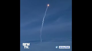 Un passager d’un vol Cayenne-Paris filme le décollage d’Ariane 5 depuis son hublot