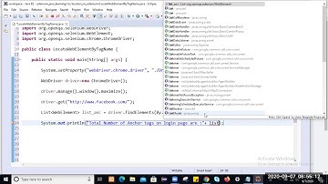Selenium WebDriver  | Locators | locate Web Element based on tagName, linkText and partialLinkText