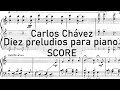 Carlos chvez  diez preludios para piano 1937 score