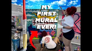 I PAINTED MY FIRST MURAL EVER! | Mural Festival Mineola Long Island — Mineola, Nassau County, NY — community video