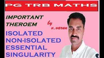 PG TRB MATHS | ESSENTIAL SINGULARITY