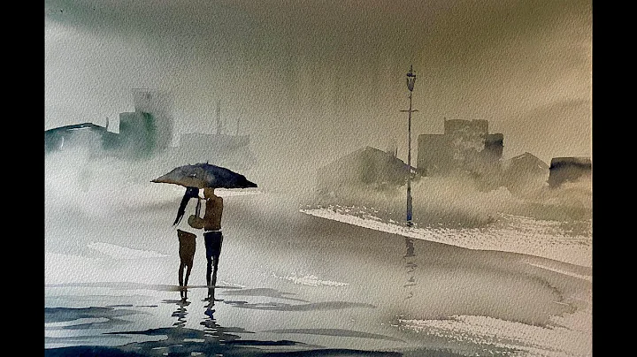 Paint A Simple Loose Watercolour Rainy Day Urban L...