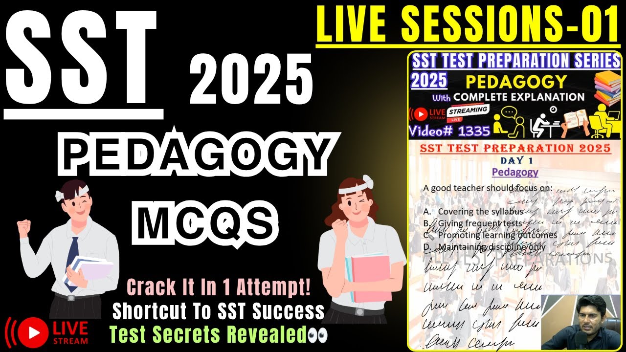 SST Test Preparation 2025 | Live Series | 40% Non-Subject Portion | Pedagogy MCQs-01 | KPPSC