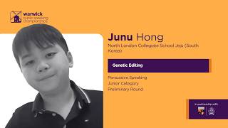 2026 Warwick PS Persuasive Speaking Junior Preliminary Round | Junu Hong