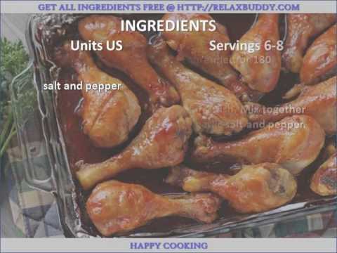 Caramelized Baked Chicken Legs Wings recipe