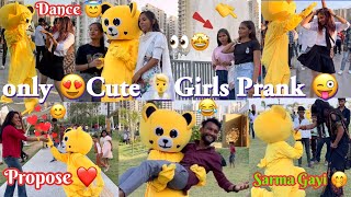 Only Cute 😍 Girls 🧖 Prank  & Dance | Propose🥀 Sarma Gyi | Cute Girls Prank Video  #blackteddyrk