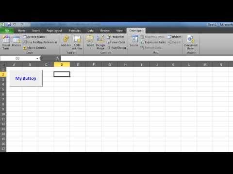 VBA Excel: Create a Button