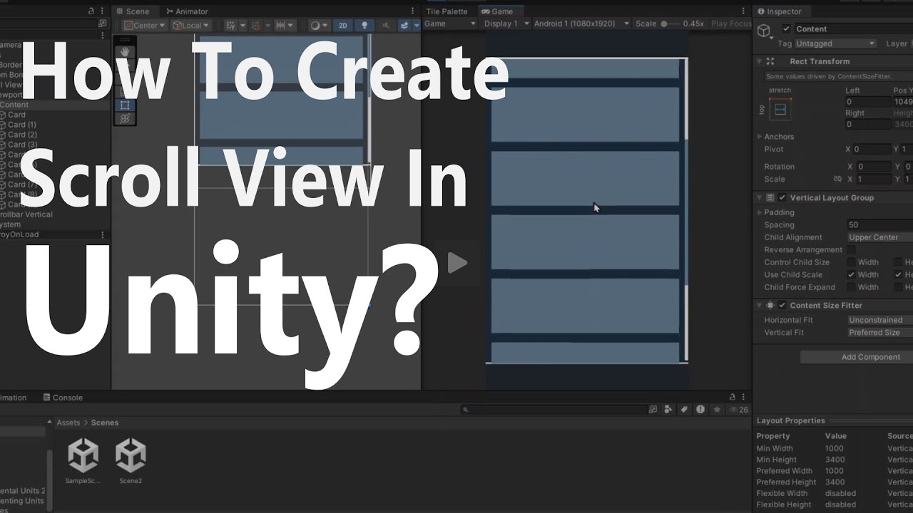 How To Make a Scroll View in Unity (The ULTIMATE Guide!) - YouTube