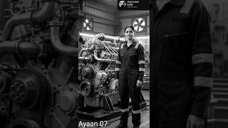 Mechanical Workshop: Indian Girl Starts Heavy Engine 💯 #GarageLife #Engineering #AI07XT