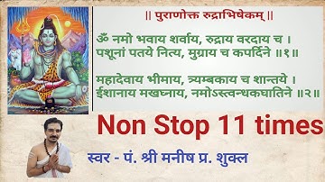 रुद्राभिषेक 11 बार बिना रुके Rudra Abhishek 11 times non stop #rudrabhishek #stotram #shiv #mahadev
