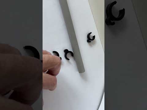 10 шт. комплект Kruger – Кліпса з гачком для підвісу, на трубу 16 мм., видео 1