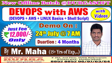 DEVOPS with AWS Offline Training @ DURGASOFT