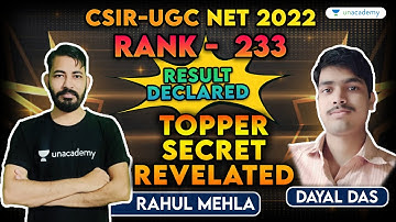 AIR - 233 | CSIR-UGC NET 2022 | Topper