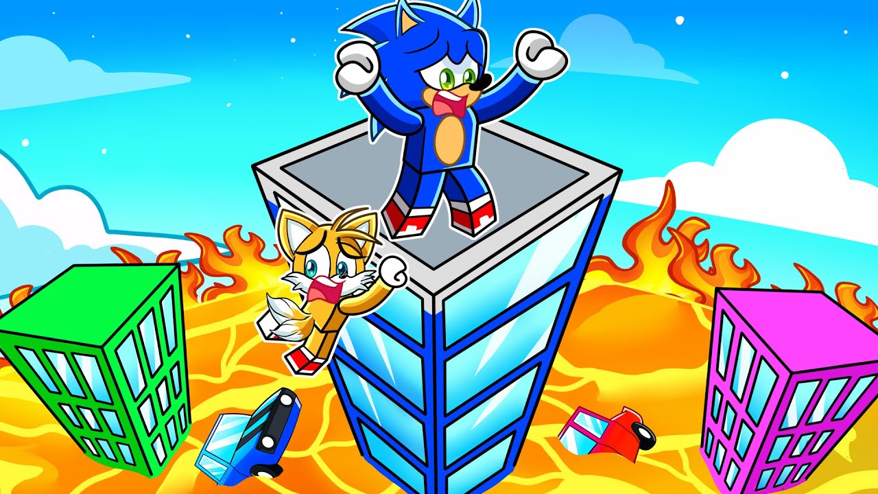 ROBLOX pero LA LAVA SUBE CADA SEGUNDO con SONIC Y TAILS!