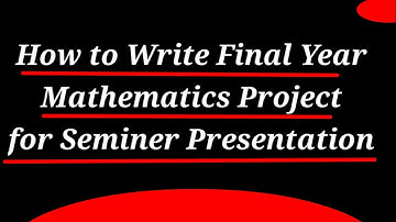 Mathematics project topics || M.Sc mathematics final year Project report ||