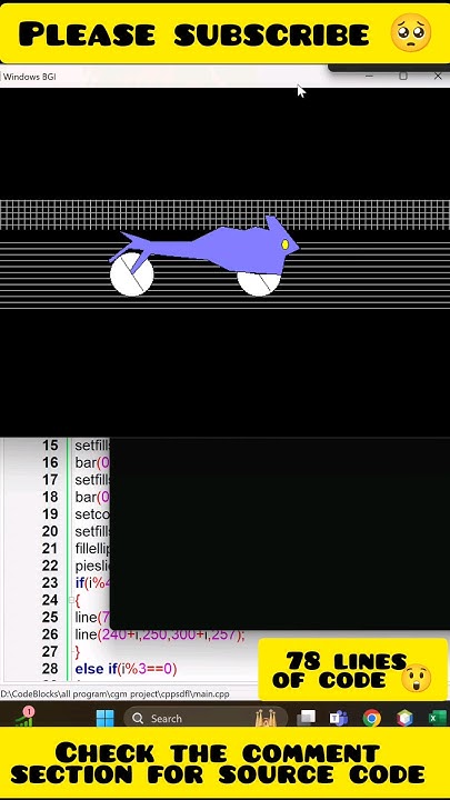 Computer graphics project in C/C++ | Bike Animation in C #exam # ...