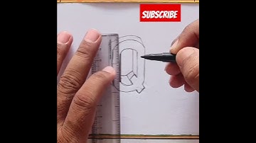 3D Letter Q Drawing #shorts #drawing #3dletters #3d #viralvideo #trending
