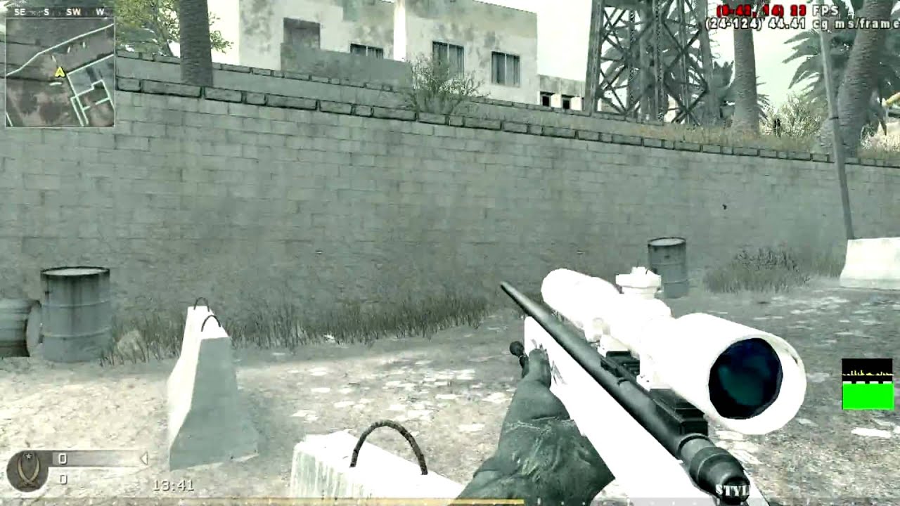Call of Duty 4 Modern Warfare M40a3 White Gun Skin Test